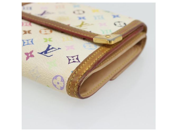 LOUIS VUITTON Portafoglio per Banconote e Carte di Credito Multicolor M92983 Auth 182791 Bianco - vista 8