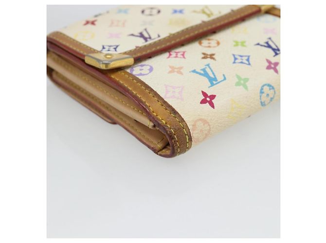 LOUIS VUITTON Portafoglio per Banconote e Carte di Credito Multicolor M92983 Auth 182791 Bianco - vista 9