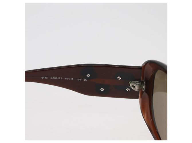 Gafas de sol CHANEL de plástico marrón CC Auth BA13212 Castaño - vista 10