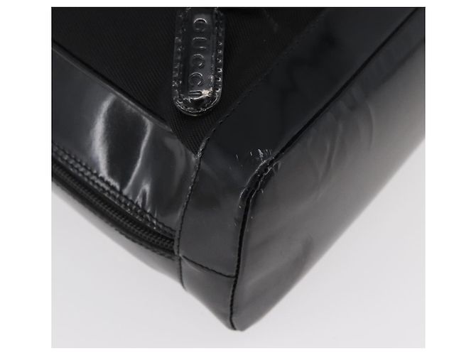 GUCCI Bamboo Shoulder Bag Patent Black Silver 003 2058 0059 5 Auth 182394 Silvery - view 12