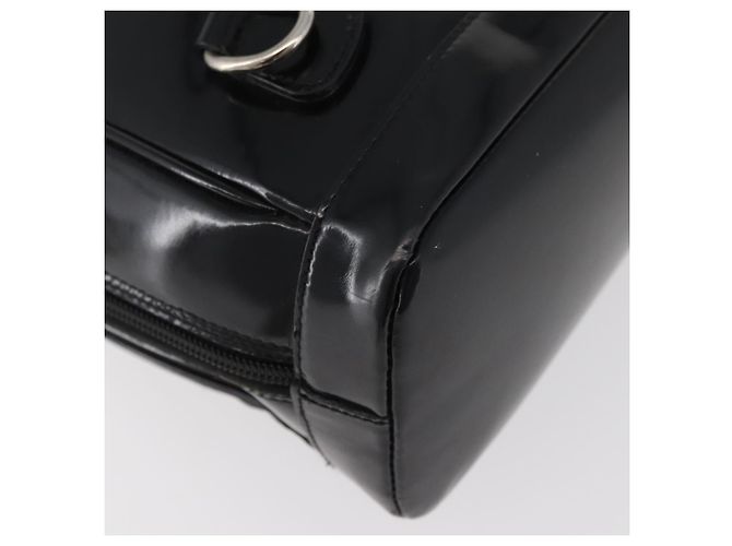 GUCCI Bamboo Shoulder Bag Patent Black Silver 003 2058 0059 5 Auth 182394 Silvery - view 14