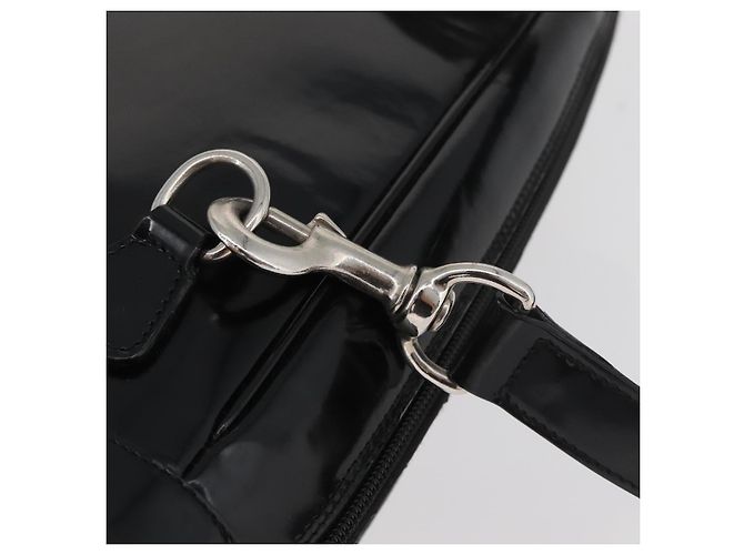 GUCCI Bamboo Shoulder Bag Patent Black Silver 003 2058 0059 5 Auth 182394 Silvery - view 16