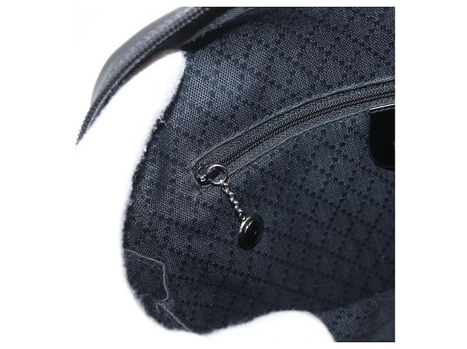 GUCCI Bamboo Shoulder Bag Patent Black Silver 003 2058 0059 5 Auth 182394 Silvery - view 23