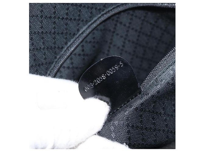 GUCCI Bamboo Shoulder Bag Patent Black Silver 003 2058 0059 5 Auth 182394 Silvery - view 25