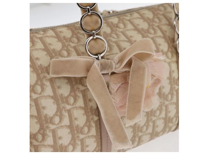 Borsa Christian Dior Trotter Canvas Romantic PVC Beige Silver Auth yk20375SAV Argento - vista 15