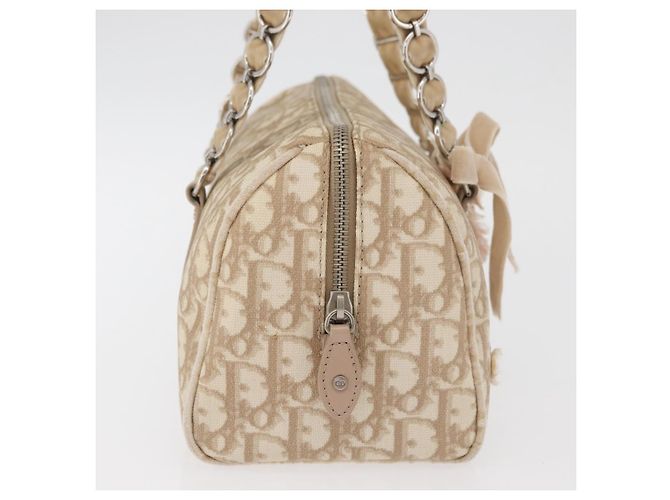 Borsa Christian Dior Trotter Canvas Romantic PVC Beige Silver Auth yk20375SAV Argento - vista 5