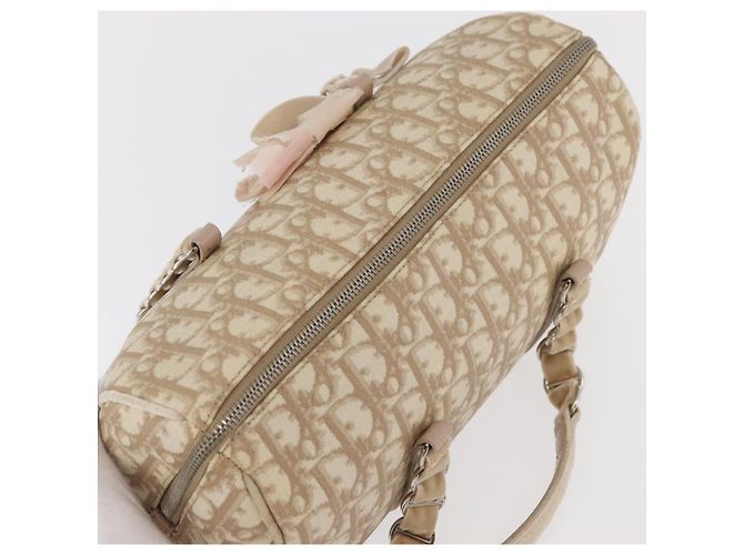 Borsa Christian Dior Trotter Canvas Romantic PVC Beige Silver Auth yk20375SAV Argento - vista 6