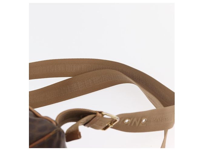 Céline Zaino CELINE Macadam Canvas PVC Pelle Marrone Oro Auth bs35412 D'oro - vista 12