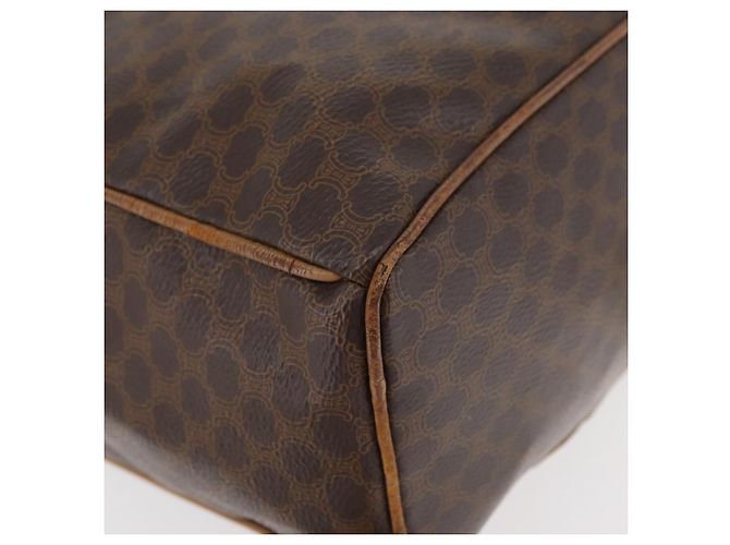 Céline Zaino CELINE Macadam Canvas PVC Pelle Marrone Oro Auth bs35412 D'oro - vista 14