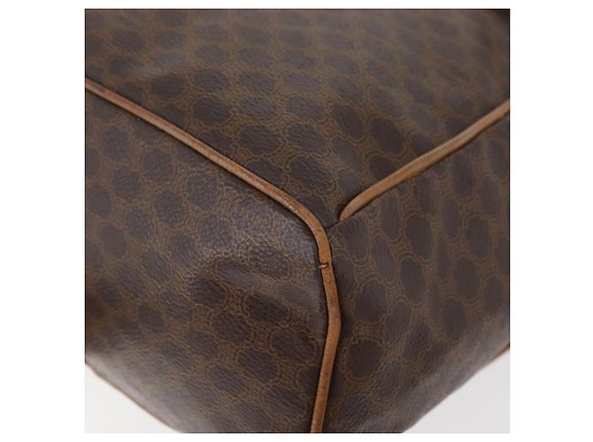 Céline Zaino CELINE Macadam Canvas PVC Pelle Marrone Oro Auth bs35412 D'oro - vista 15
