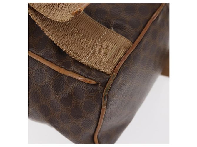 Céline Zaino CELINE Macadam Canvas PVC Pelle Marrone Oro Auth bs35412 D'oro - vista 16