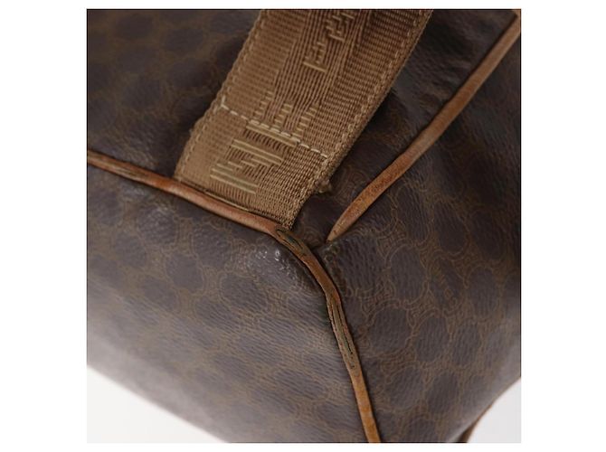 Céline Zaino CELINE Macadam Canvas PVC Pelle Marrone Oro Auth bs35412 D'oro - vista 17