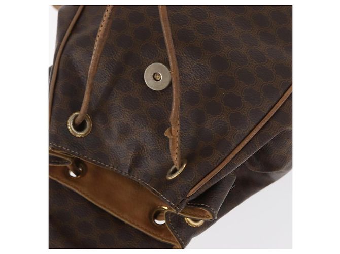 Céline Zaino CELINE Macadam Canvas PVC Pelle Marrone Oro Auth bs35412 D'oro - vista 21