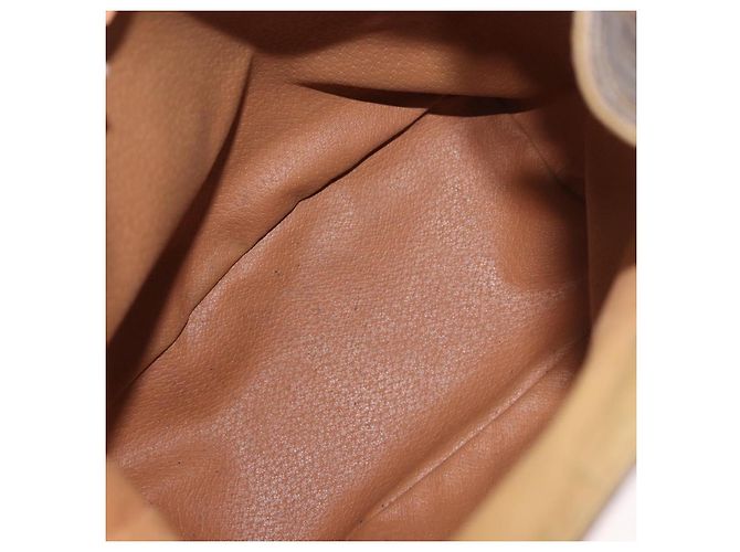 Céline Zaino CELINE Macadam Canvas PVC Pelle Marrone Oro Auth bs35412 D'oro - vista 23