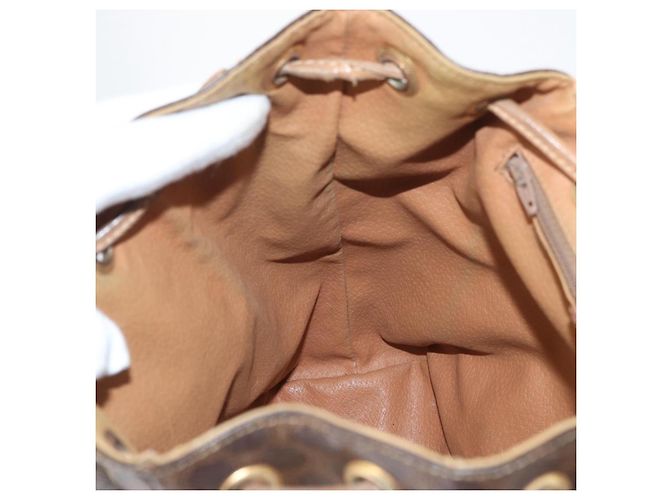 Céline Zaino CELINE Macadam Canvas PVC Pelle Marrone Oro Auth bs35412 D'oro - vista 25
