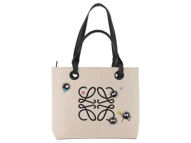 LOEWE LOEWE Studio Ghibli Susuwatari Spirited Away Tasche Canvas Auth 167370SM Roh - Ansicht 13