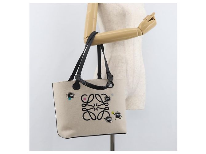 LOEWE LOEWE Studio Ghibli Susuwatari Spirited Away Tasche Canvas Auth 167370SM Roh - Ansicht 24