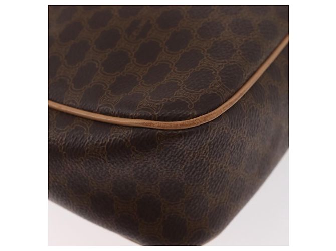 Céline Borsa a Spalla CELINE Macadam Canvas PVC Pelle Marrone Oro Auth 181476A D'oro - vista 13