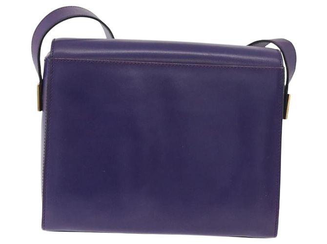 Céline Borsa a Spalla CELINE Circle in Pelle Viola e Oro Autentica 181402A D'oro Porpora - vista 3