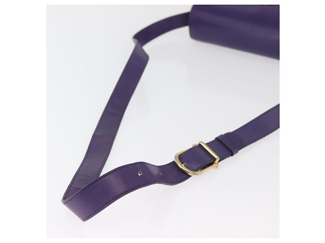 Céline Borsa a Spalla CELINE Circle in Pelle Viola e Oro Autentica 181402A D'oro Porpora - vista 7