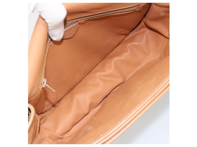Céline Borsa a tracolla CELINE Macadam Canvas PVC Pelle Marrone Oro Auth ka4537 D'oro - vista 17
