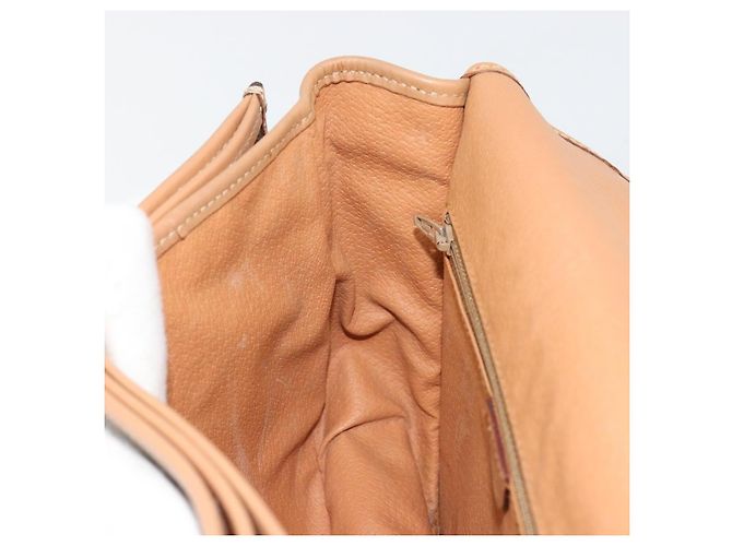 Céline Borsa a tracolla CELINE Macadam Canvas PVC Pelle Marrone Oro Auth ka4537 D'oro - vista 19