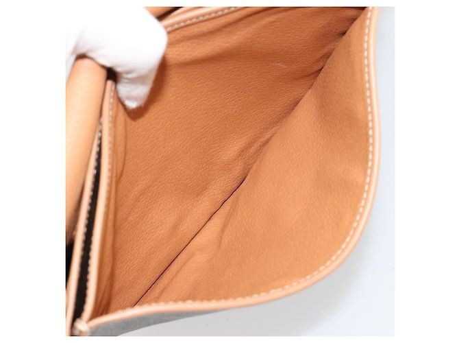 Céline Borsa a tracolla CELINE Macadam Canvas PVC Pelle Marrone Oro Auth ka4537 D'oro - vista 22