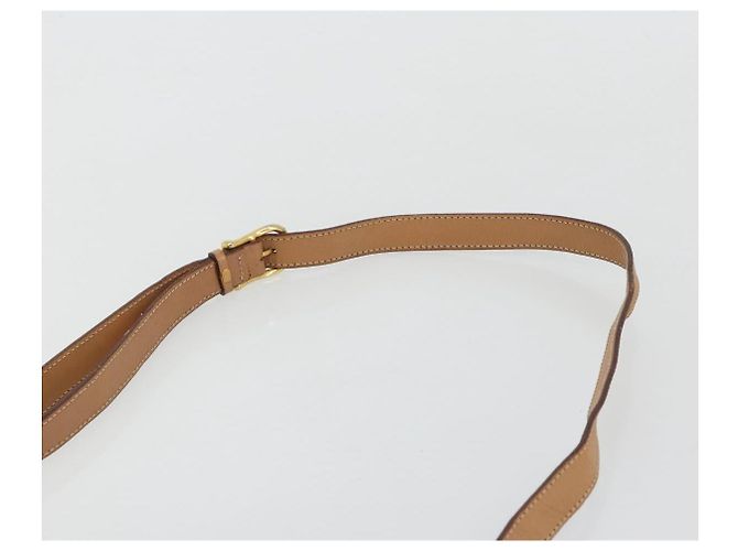 Céline Borsa a tracolla CELINE Macadam Canvas PVC Pelle Marrone Oro Auth ka4537 D'oro - vista 8