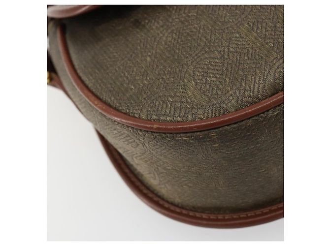 Borsa a tracolla GUCCI in PVC e pelle marrone oro 007 14 0074 Auth am11698 D'oro - vista 11