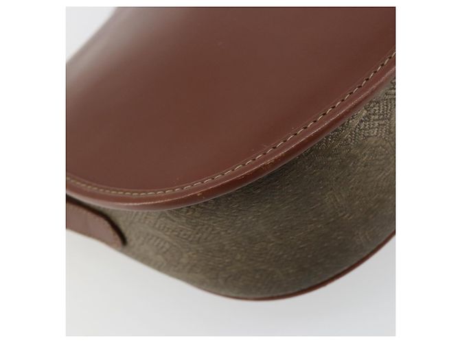 Borsa a tracolla GUCCI in PVC e pelle marrone oro 007 14 0074 Auth am11698 D'oro - vista 13