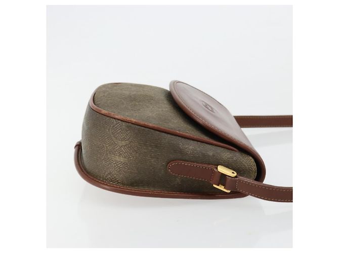 Borsa a tracolla GUCCI in PVC e pelle marrone oro 007 14 0074 Auth am11698 D'oro - vista 4