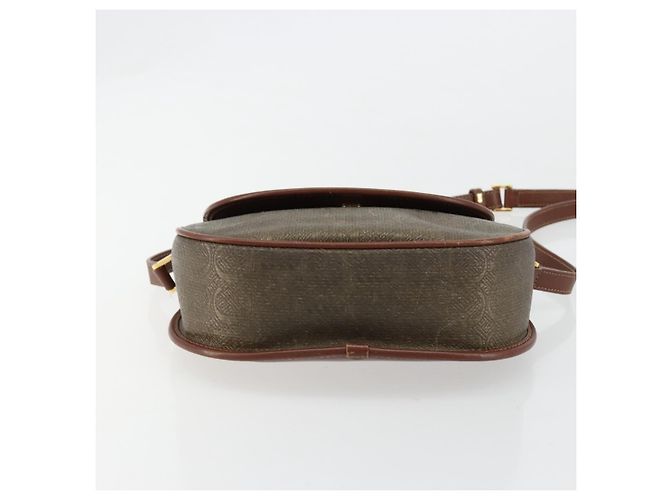 Borsa a tracolla GUCCI in PVC e pelle marrone oro 007 14 0074 Auth am11698 D'oro - vista 9