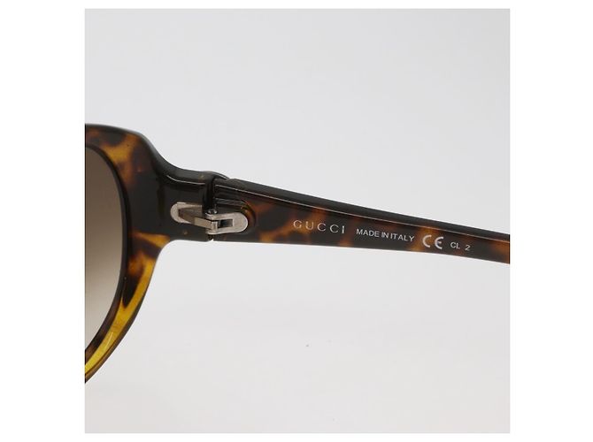 GUCCI Tortoise Pattern Sunglasses Plastic Brown Silver Auth BA13261 Silvery - view 10
