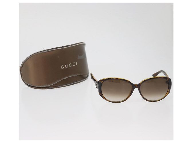 GUCCI Tortoise Pattern Sunglasses Plastic Brown Silver Auth BA13261 Silvery - view 12