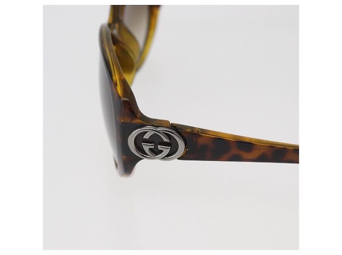 GUCCI Tortoise Pattern Sunglasses Plastic Brown Silver Auth BA13261 Silvery - view 9