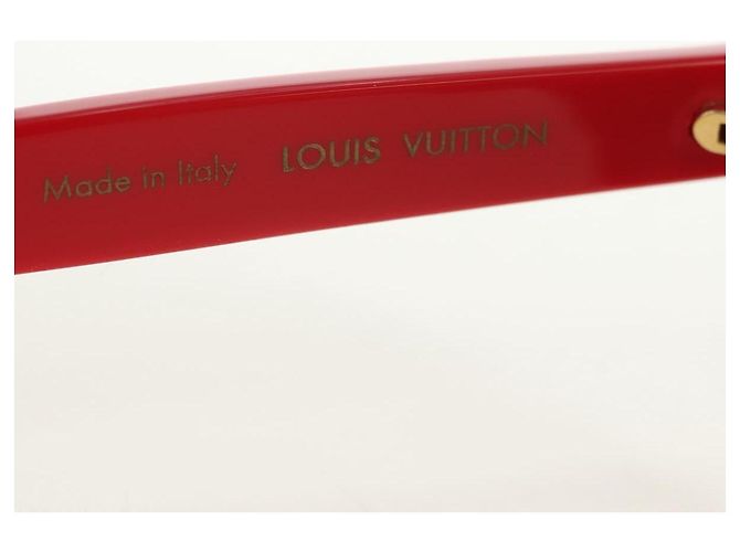 Gafas de sol LOUIS VUITTON colaboración Supreme de plástico Rojo Z0989E Auth 181672SM Roja - vista 15