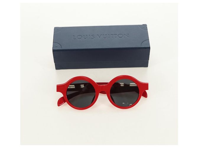 Gafas de sol LOUIS VUITTON colaboración Supreme de plástico Rojo Z0989E Auth 181672SM Roja - vista 24