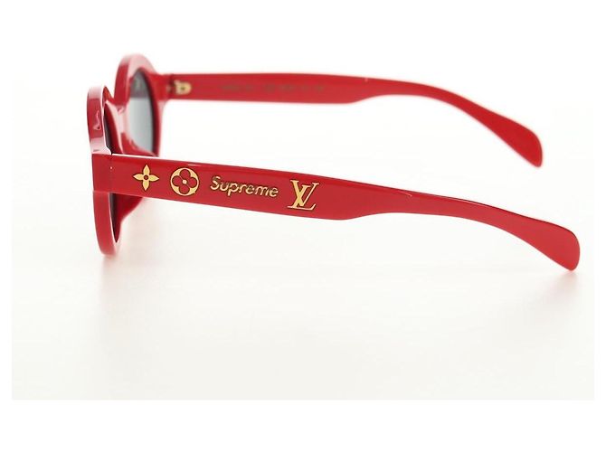 Gafas de sol LOUIS VUITTON colaboración Supreme de plástico Rojo Z0989E Auth 181672SM Roja - vista 4