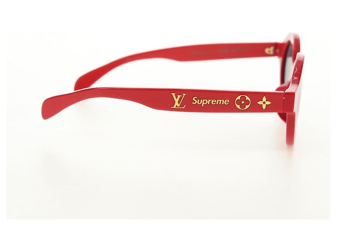 Gafas de sol LOUIS VUITTON colaboración Supreme de plástico Rojo Z0989E Auth 181672SM Roja - vista 5