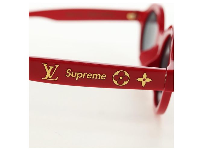 Gafas de sol LOUIS VUITTON colaboración Supreme de plástico Rojo Z0989E Auth 181672SM Roja - vista 7