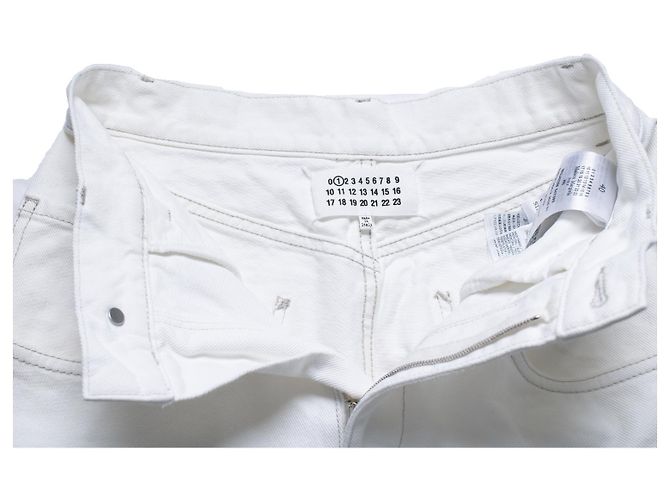 Maison Martin Margiela, jeans slash en blanco - vista 10