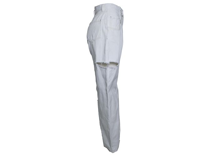 Maison Martin Margiela, jeans slash en blanco - vista 4