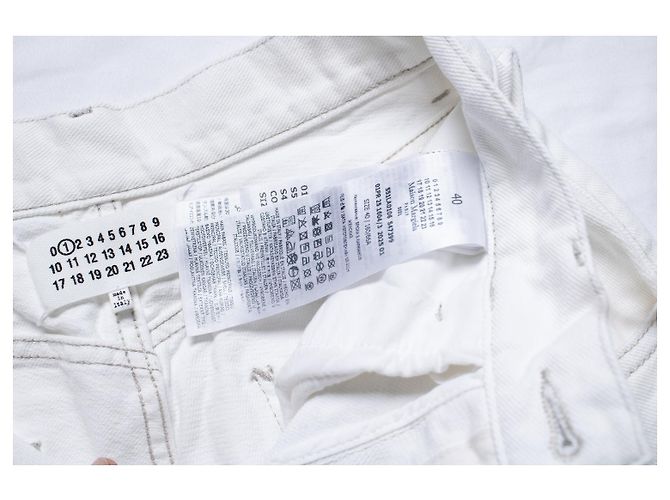 Maison Martin Margiela, jeans slash en blanco - vista 7