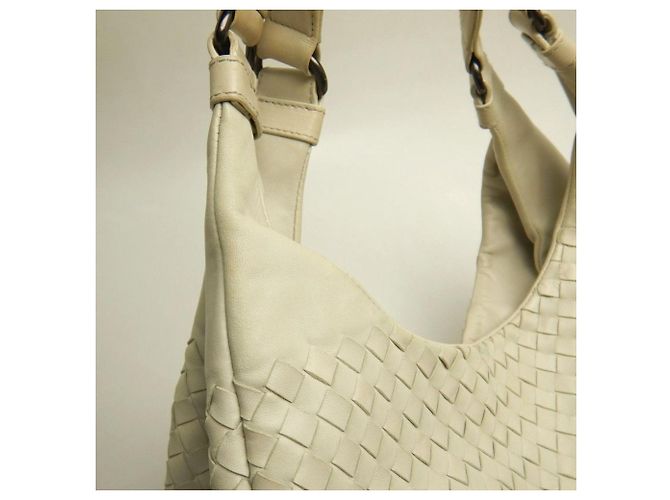 Borsa a Spalla Bottega Veneta Intrecciato Crudo - vista 10