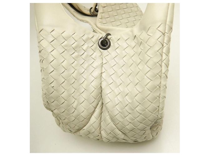 Borsa a Spalla Bottega Veneta Intrecciato Crudo - vista 12