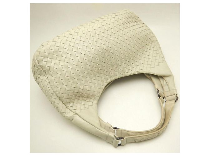Borsa a Spalla Bottega Veneta Intrecciato Crudo - vista 3
