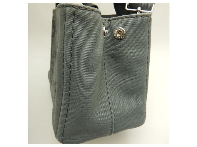 Borsa Tote Prada Canapa 1BG439 Grigio - vista 12