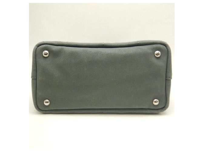 Borsa Tote Prada Canapa 1BG439 Grigio - vista 7