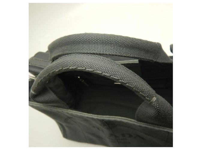 Borsa Tote Prada Canapa 1BG439 Grigio - vista 8