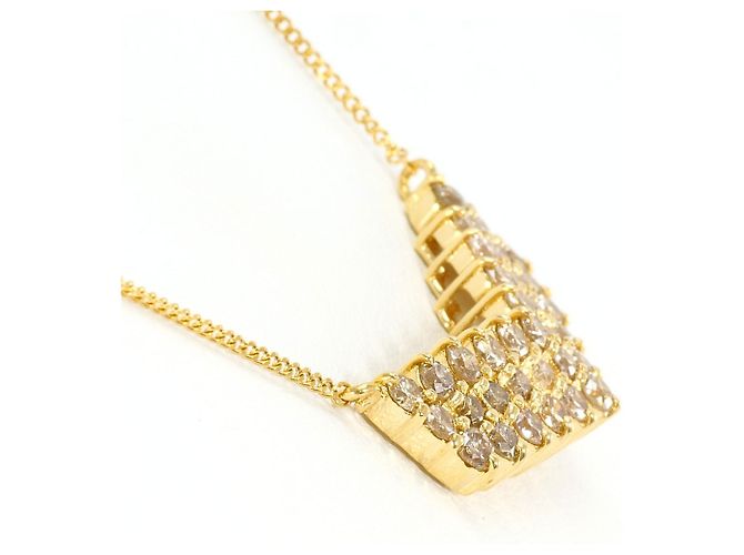 Autre Marque Collana in oro giallo 18K con diamante marrone D'oro - vista 2
